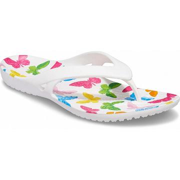 Crocs Kadee II Printed Flip Szandál Női Fehér Színes | HU 0512KORI